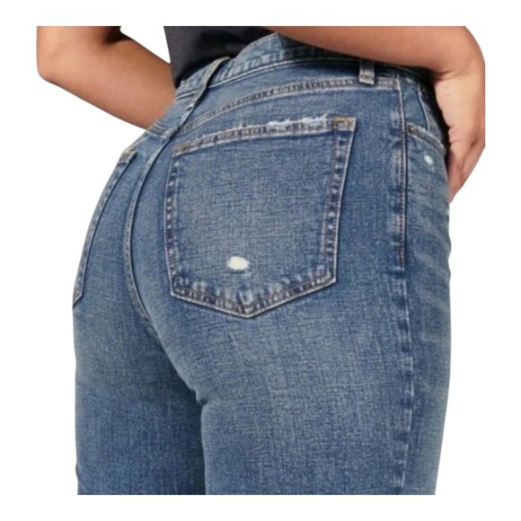 Abercrombie & Fitch Ultra High Rise Distressed Raw Hem Mom Jeans Women's 25 - Picture 3 of 9